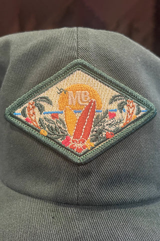 Close up of stitching of Mo' Bettahs patch on the Patch Hat.