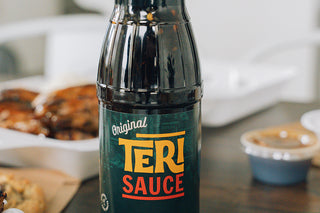 Close up of Mo' Bettahs Original Teri Sauce label on bottle.
